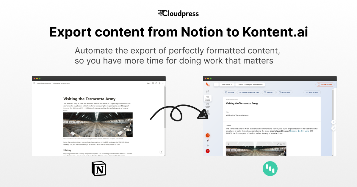 Export Notion To Kontent.ai | Integrations